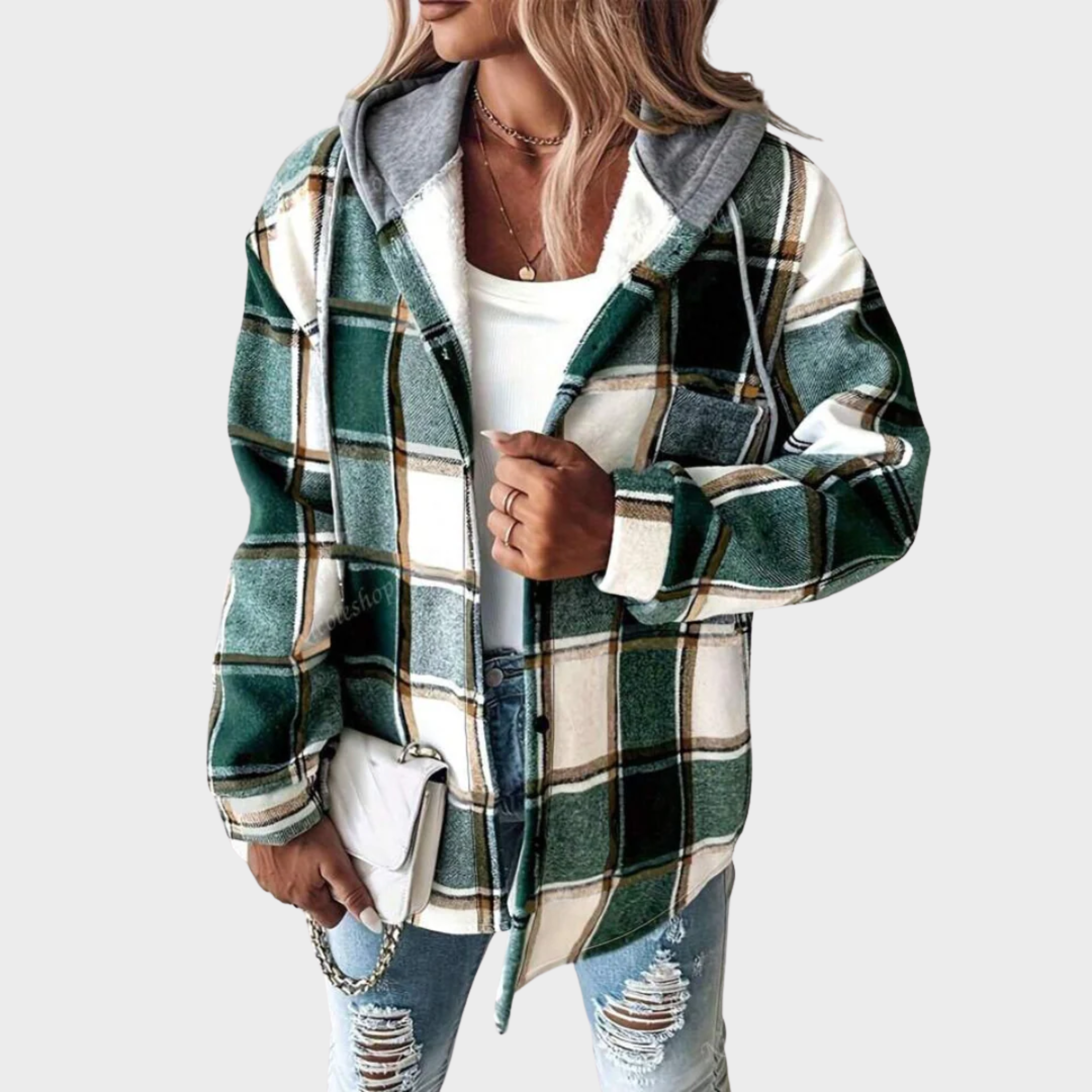 Nordelle™ | Premium Rutig Fleecejacka